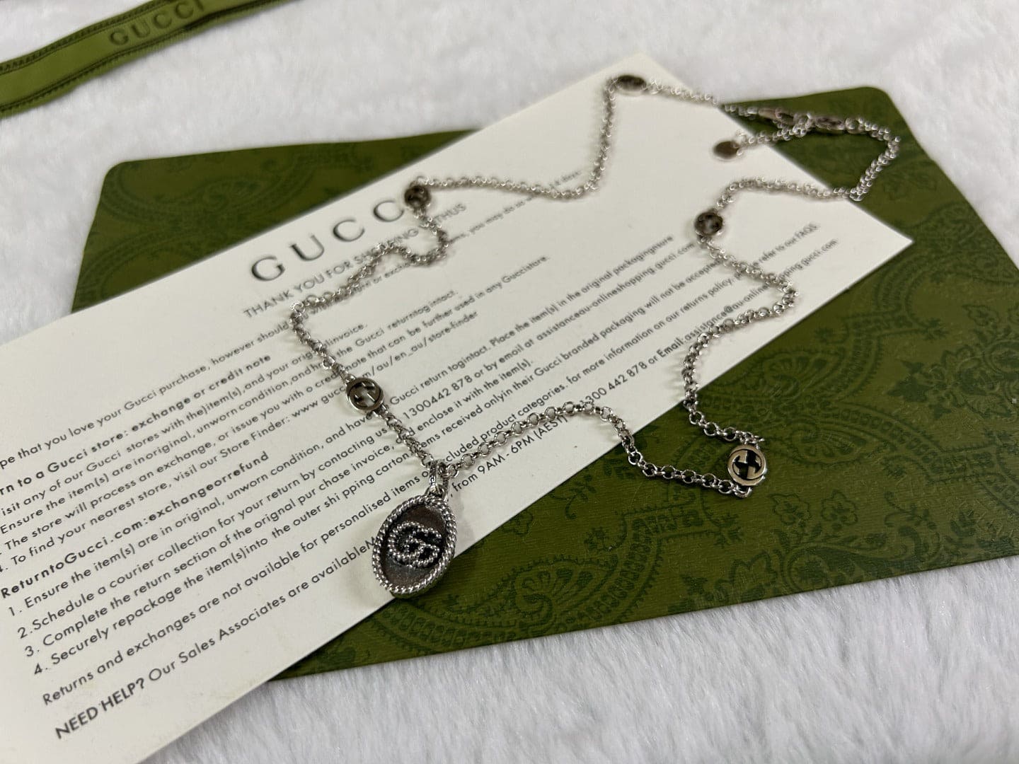 Double Gucci Pendant Necklace