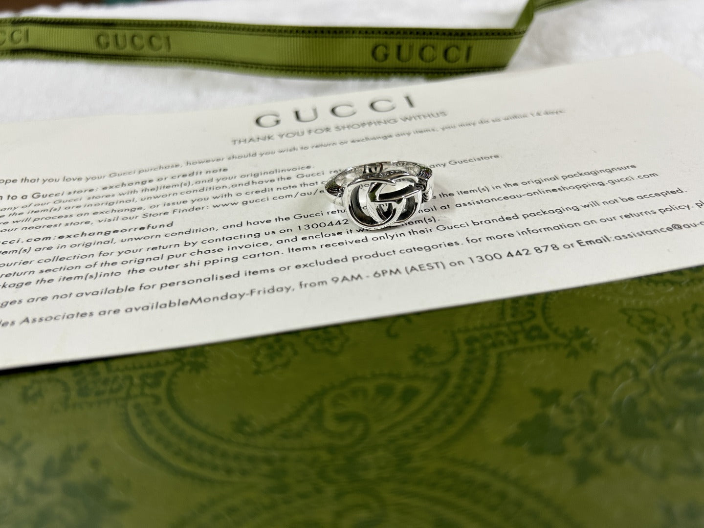 Double Gucci Marmont Key Open Ring