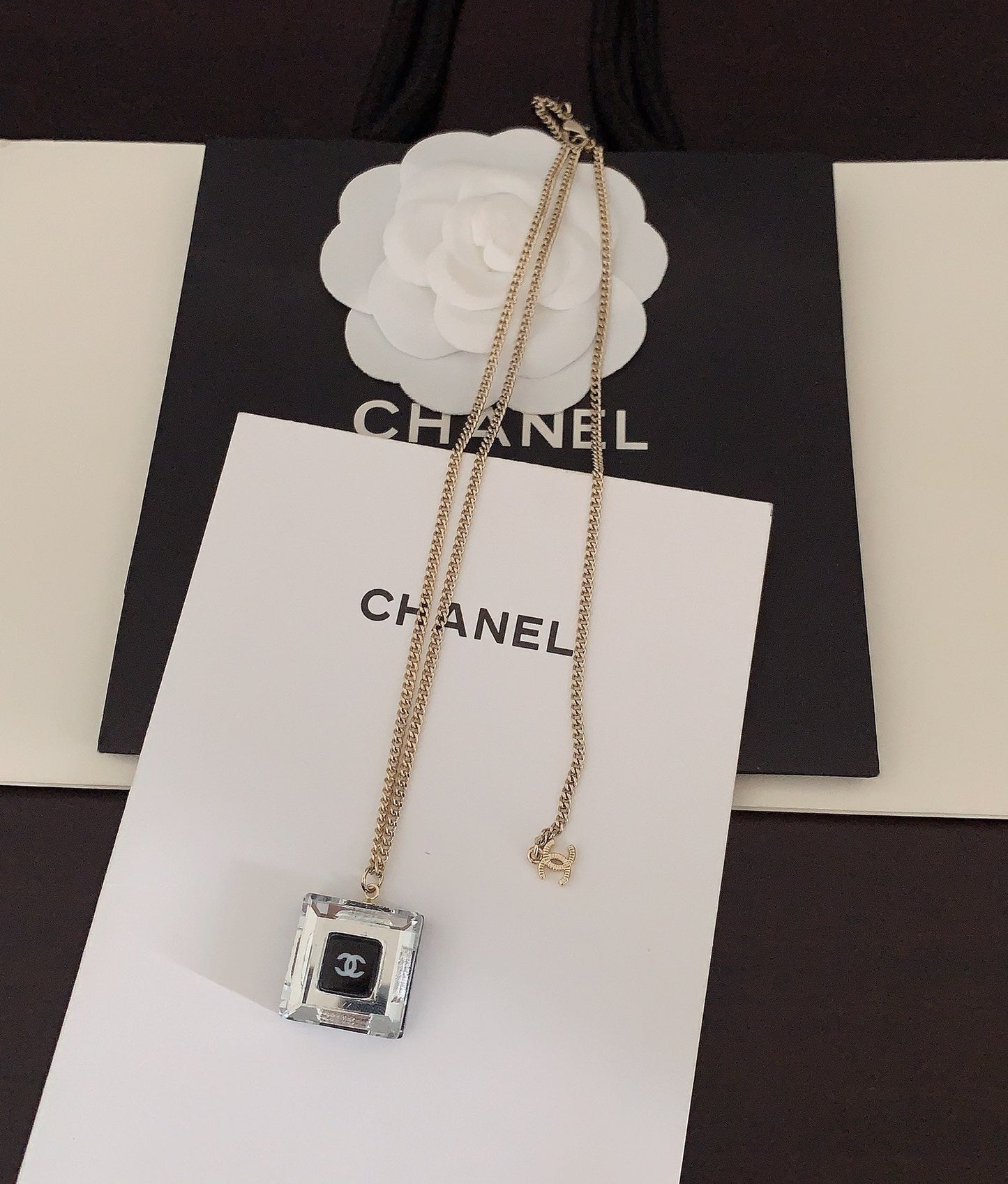 18K Chanel Crystals Necklace