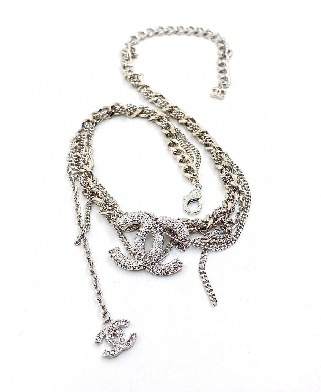 18K Chanel Chain Diamond Necklace