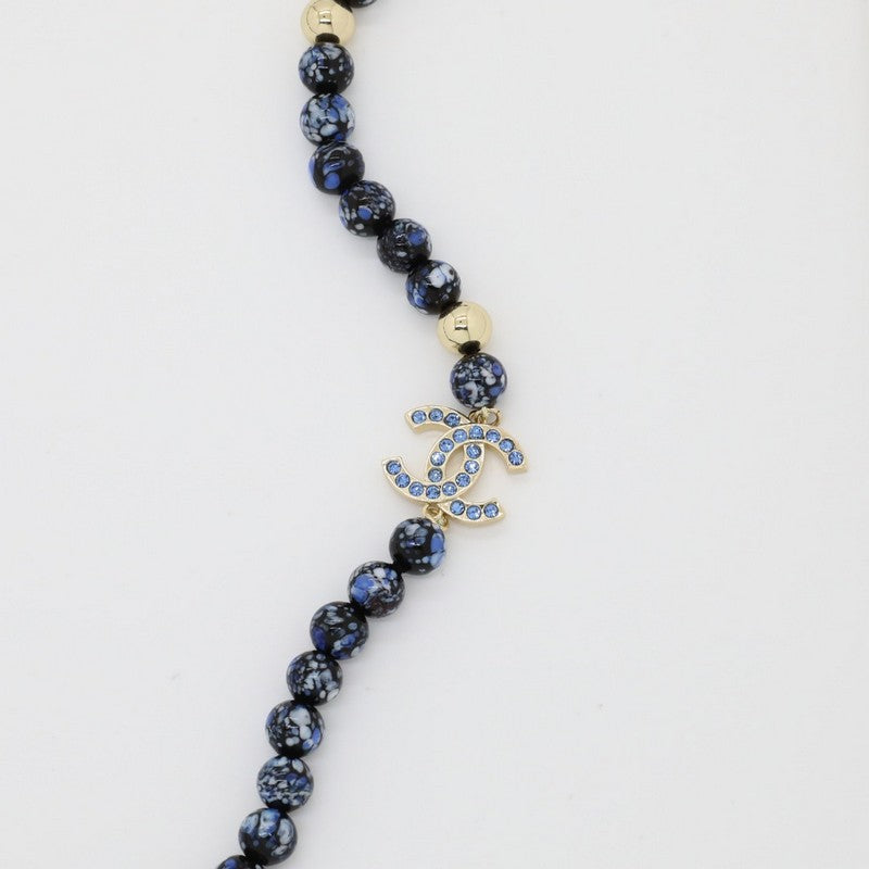 18K Chanel Black Pearl Long Necklace