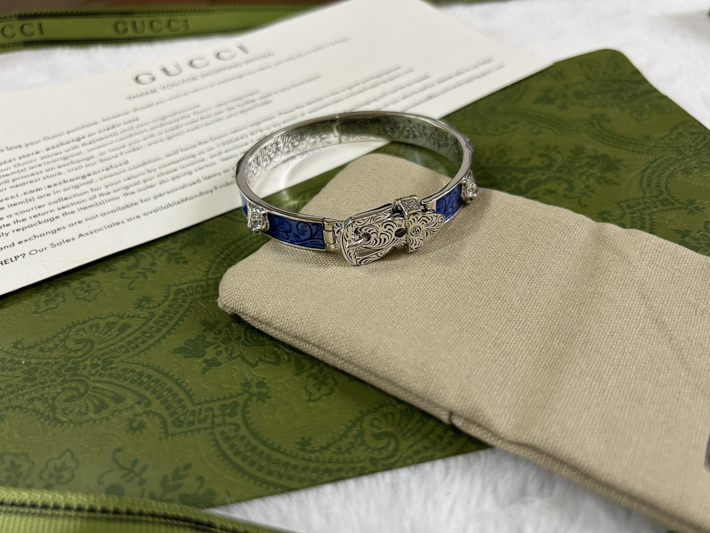 Double Gucci Garden Blue Bracelet