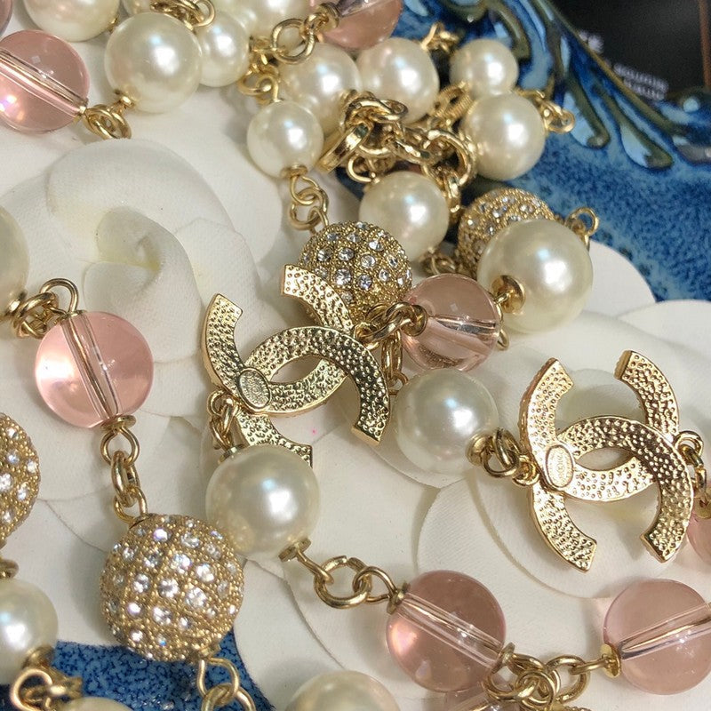 18K Chanel Black Pearl Diamond Necklace