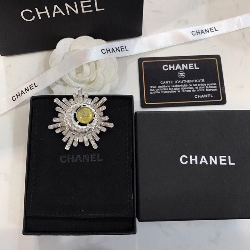 18K Chanel Crystal Brooch