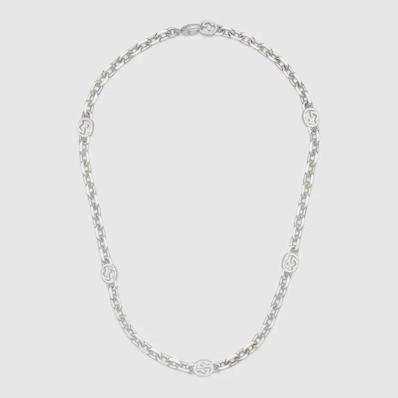 Double Gucci Interlocking Gucci Chain Necklace
