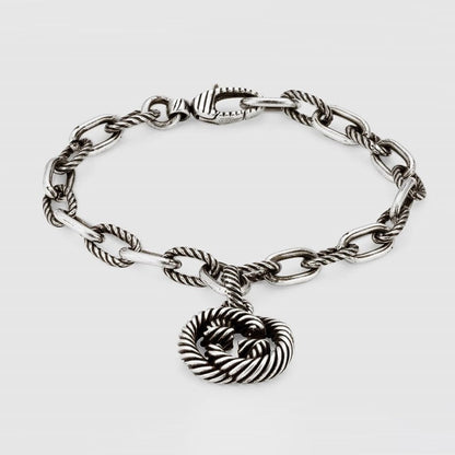 Double Gucci Striped Pendant Bracelet