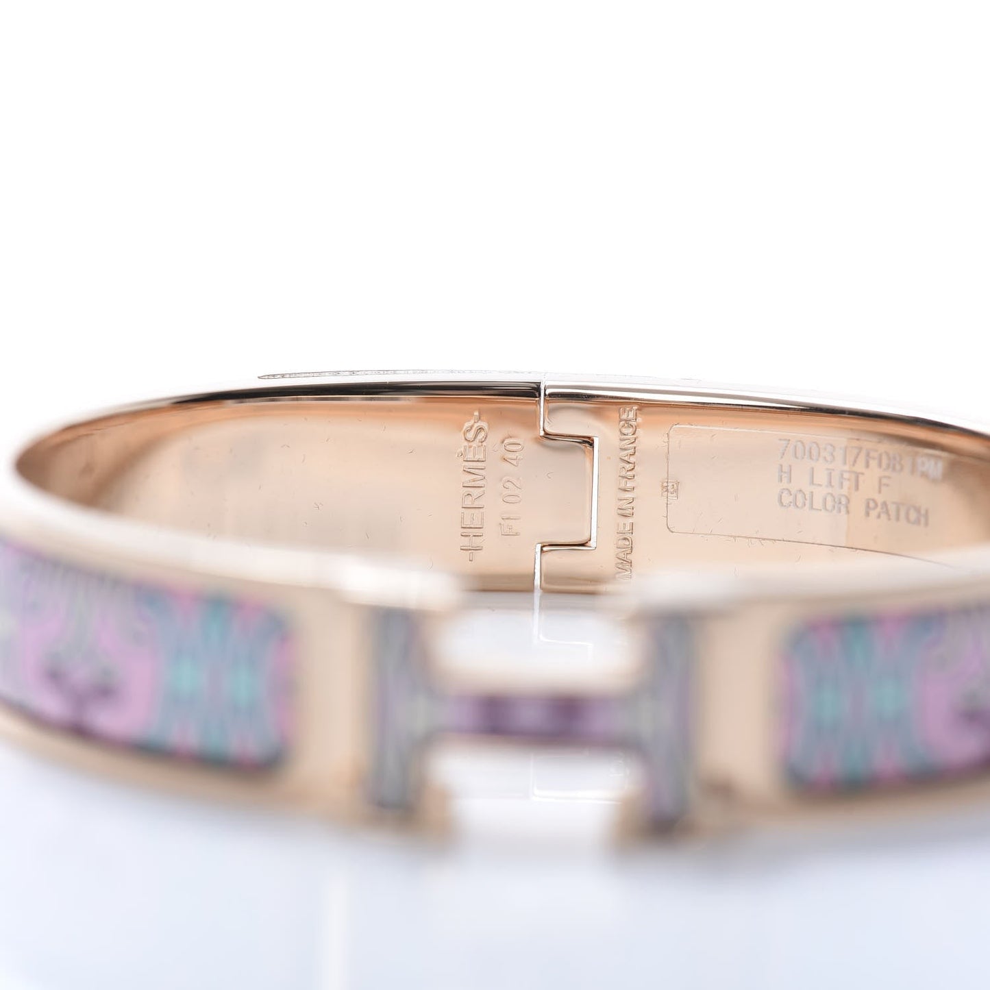 18K Clic Hermes H Lift Pink Bracelet