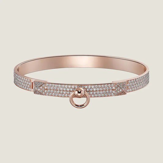 18K Collier De Chien Diamond Hermes Bracelet