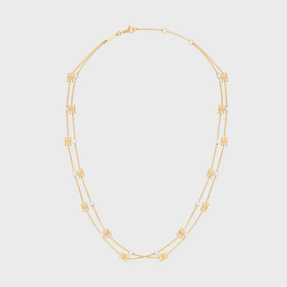 18K Celine Pearl Double Necklace