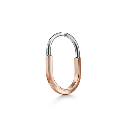 18K Tiffany Lock Diamond Earrings