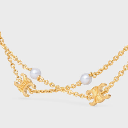 18K Celine Pearl Double Necklace