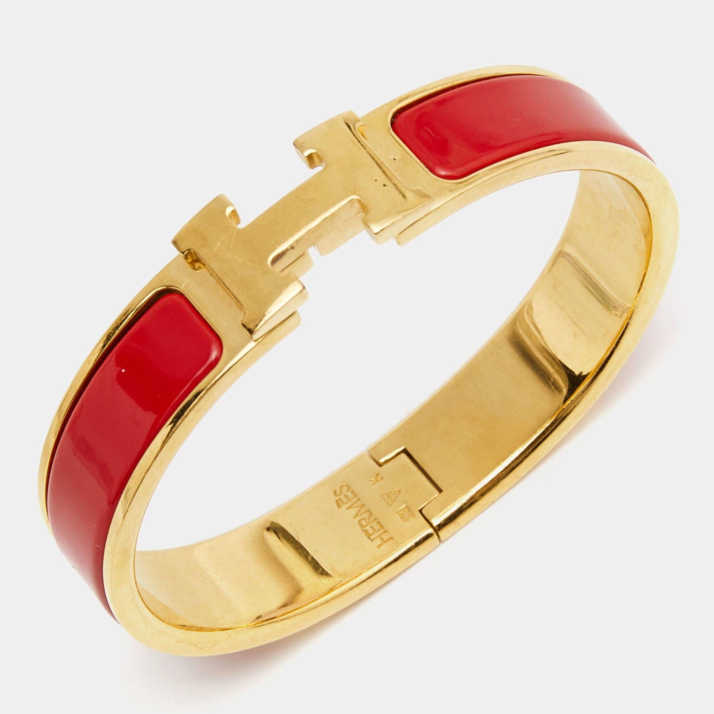 18K Clic Hermes Red Bracelet
