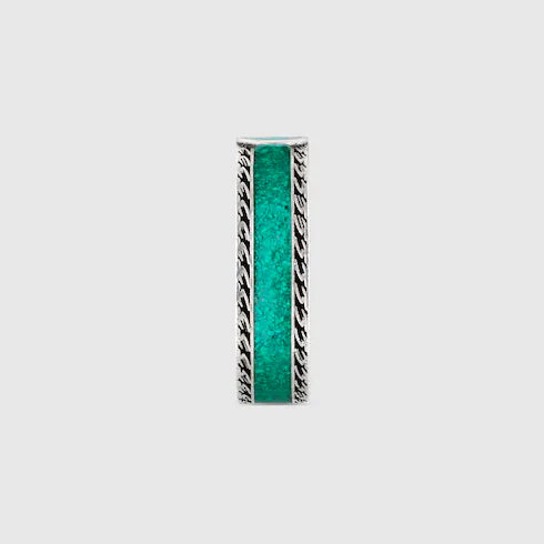 Double Gucci Interlocking Gucci Turquoise Enamel Ring