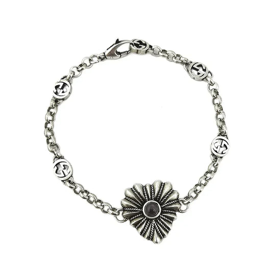 Double Gucci Interlocking Gucci Heart Bracelet