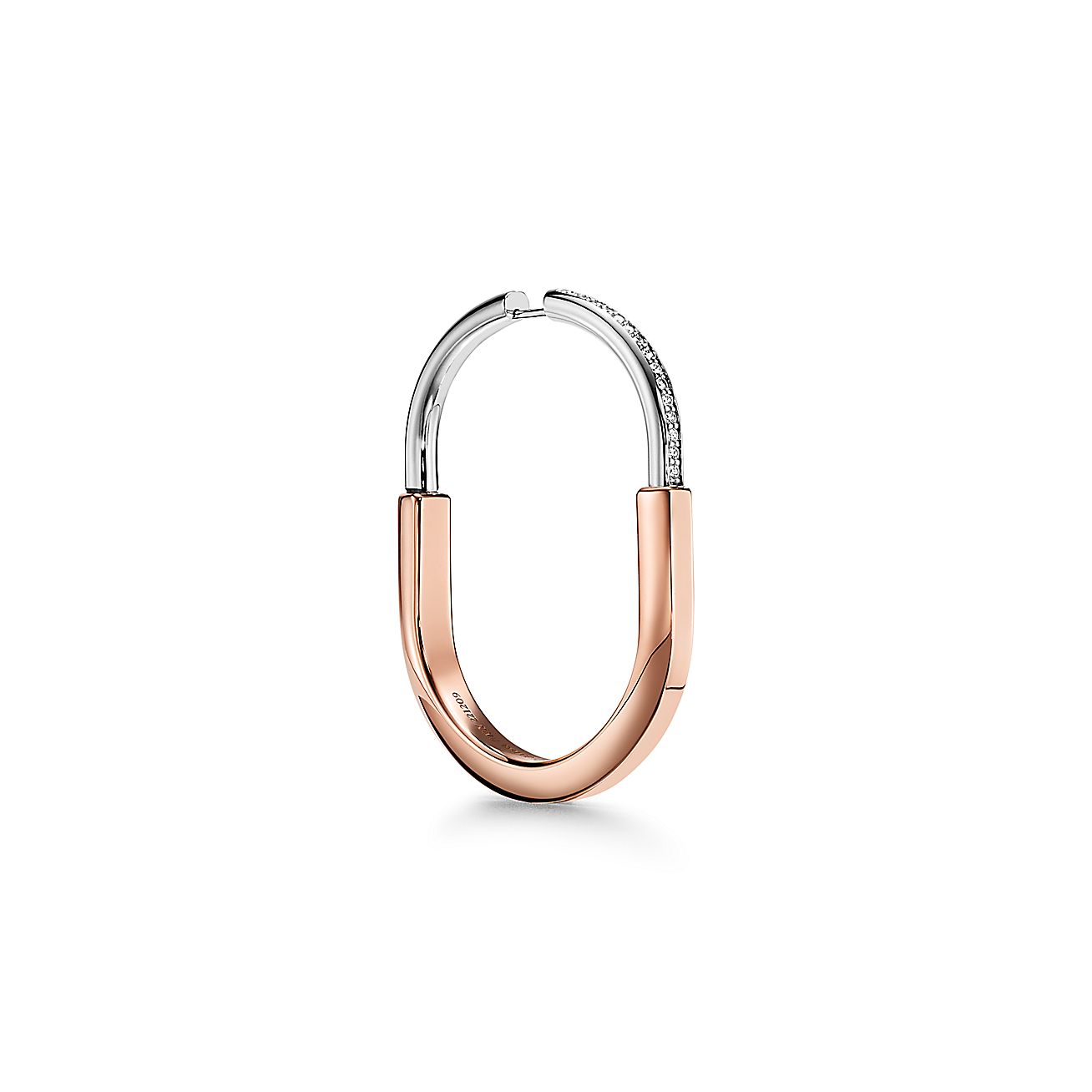 18K Tiffany Lock Diamond Earrings