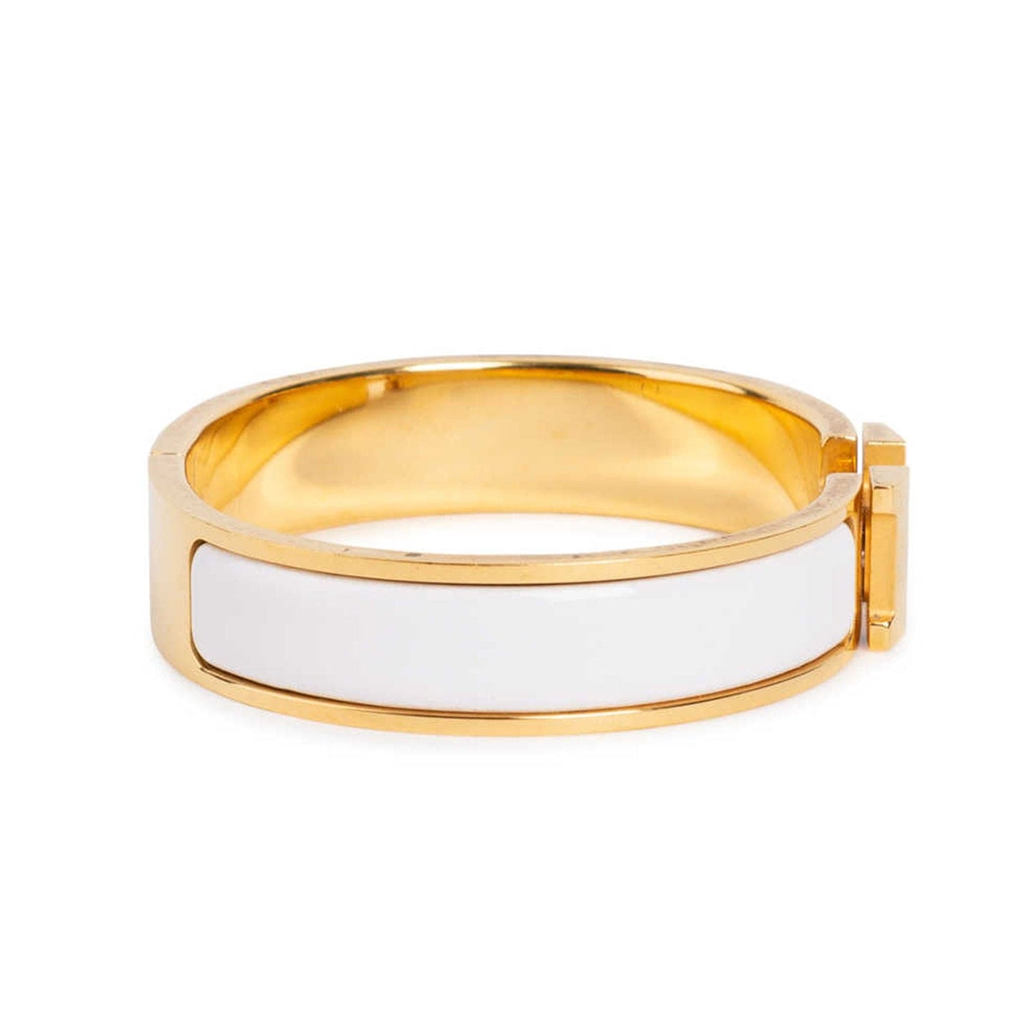 18K Clic Hermes White Bracelet