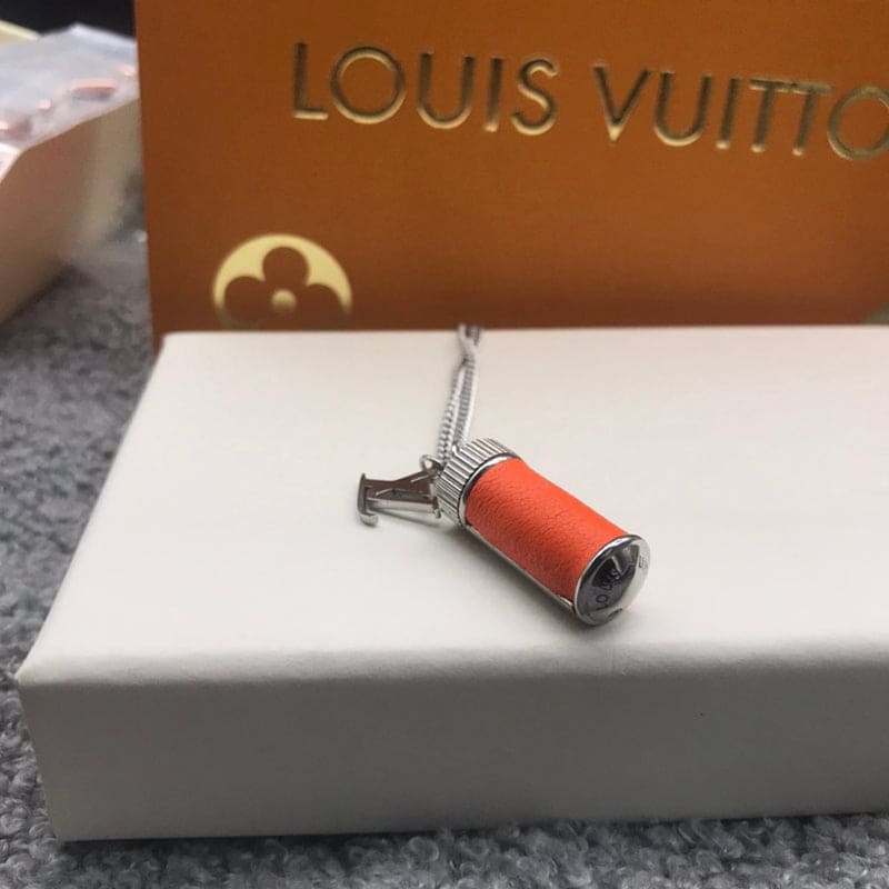 18K Louis Vuitton Orange Collier Fluo Charms Vintage Necklace