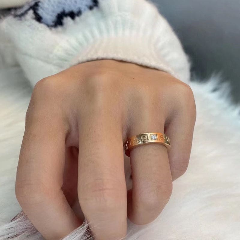 18K Yellow Gold BVLGARI Diamond Ring