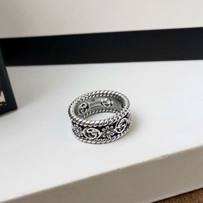 Double Gucci Interlocking Gucci Flowers Ring