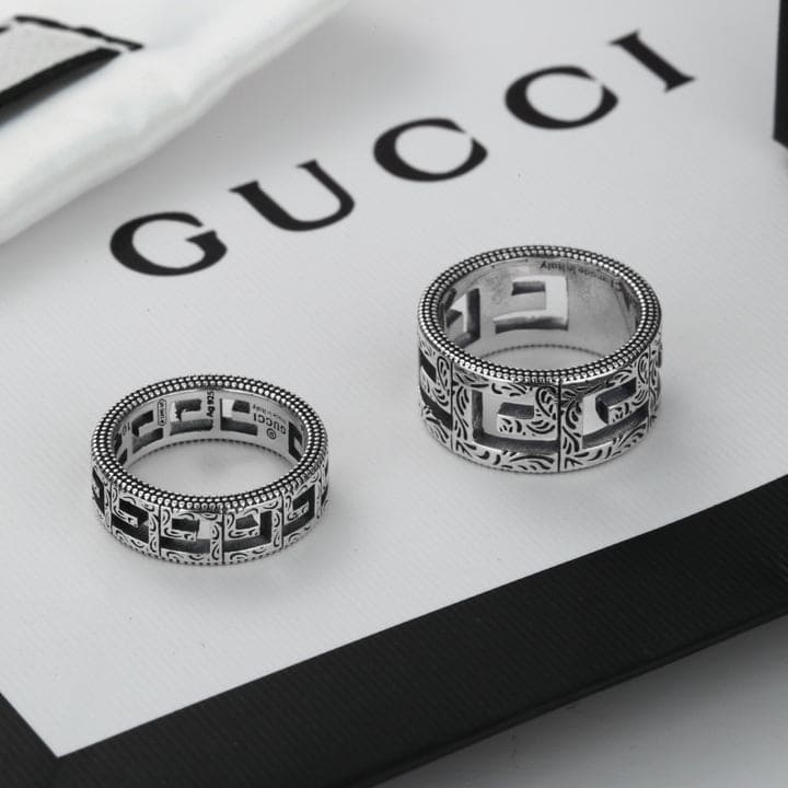 Double Gucci Square Gucci 5mm Ring