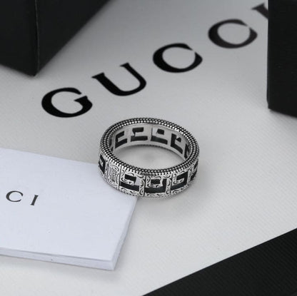Double Gucci Square Gucci 5mm Ring