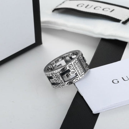 Double Gucci Square Gucci 10mm Ring
