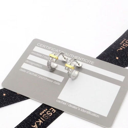 18K Tiffany Edge Hoop Earrings