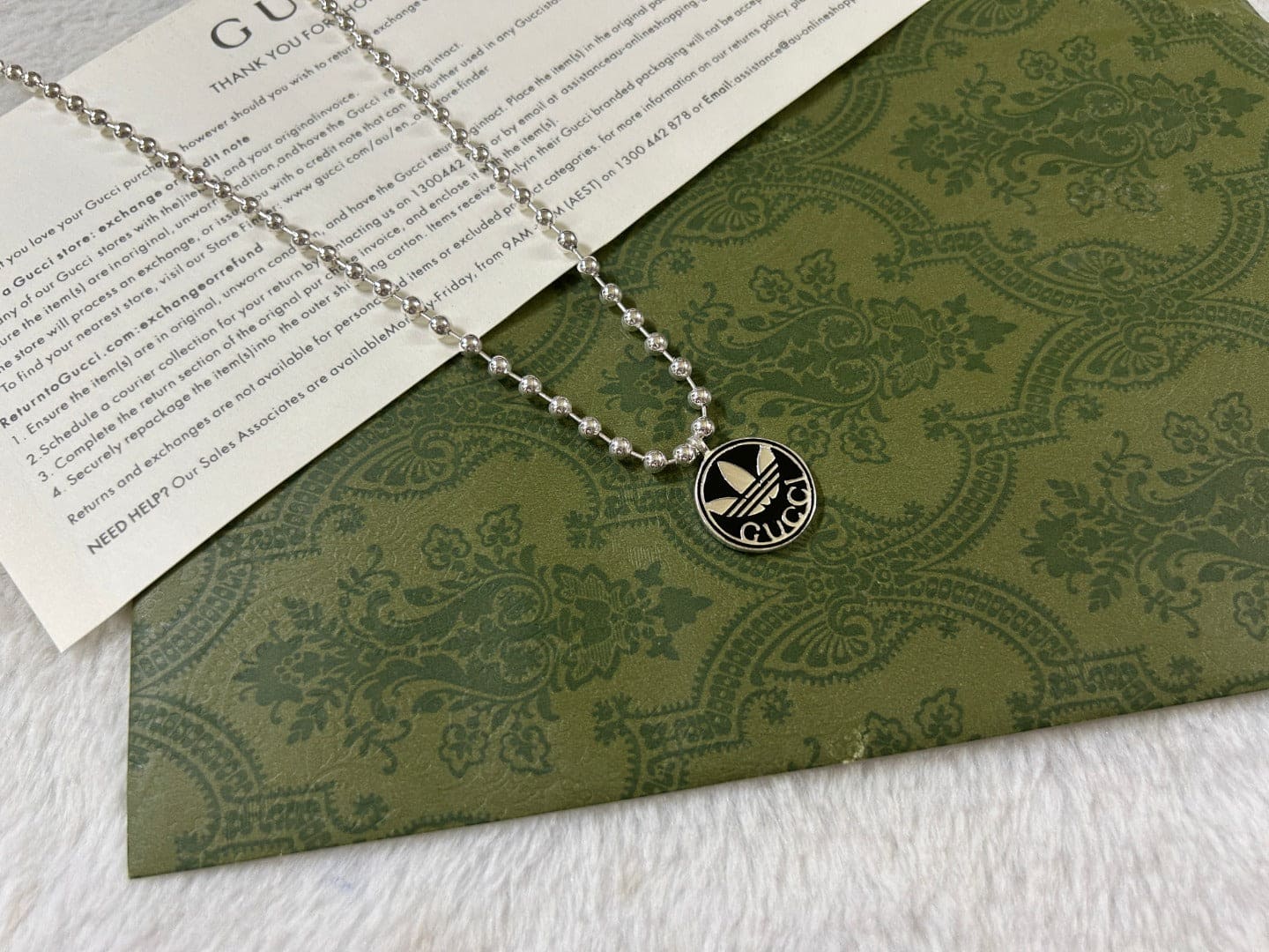 Double Gucci x Adidas Pendant Boule Necklace