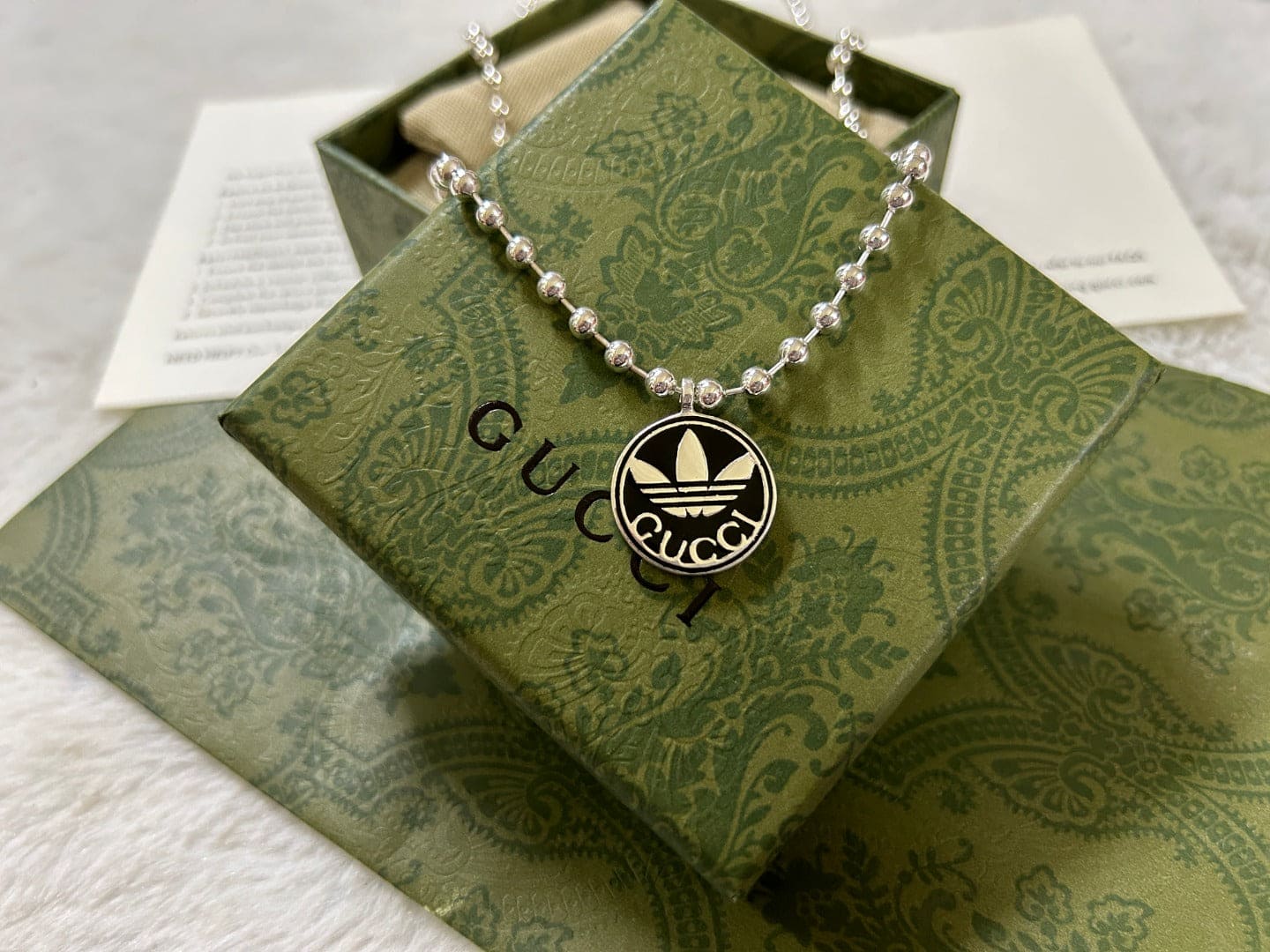 Double Gucci x Adidas Pendant Boule Necklace