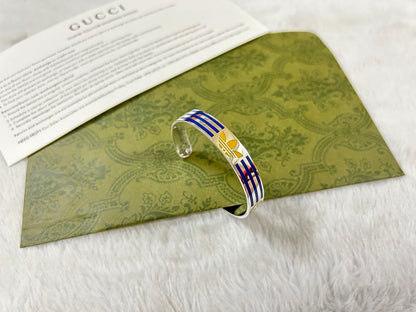 Double Gucci x Adidas Cuff Blue Bracelet