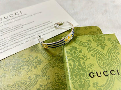 Double Gucci x Adidas Cuff Blue Bracelet