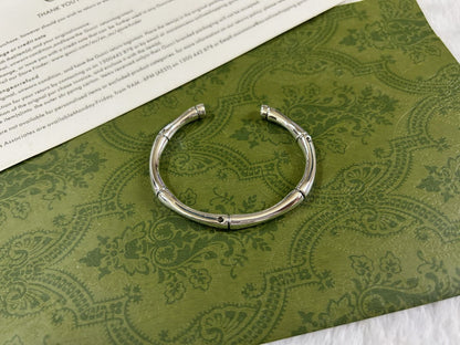 Double Gucci Bamboo Bangle Bracelet