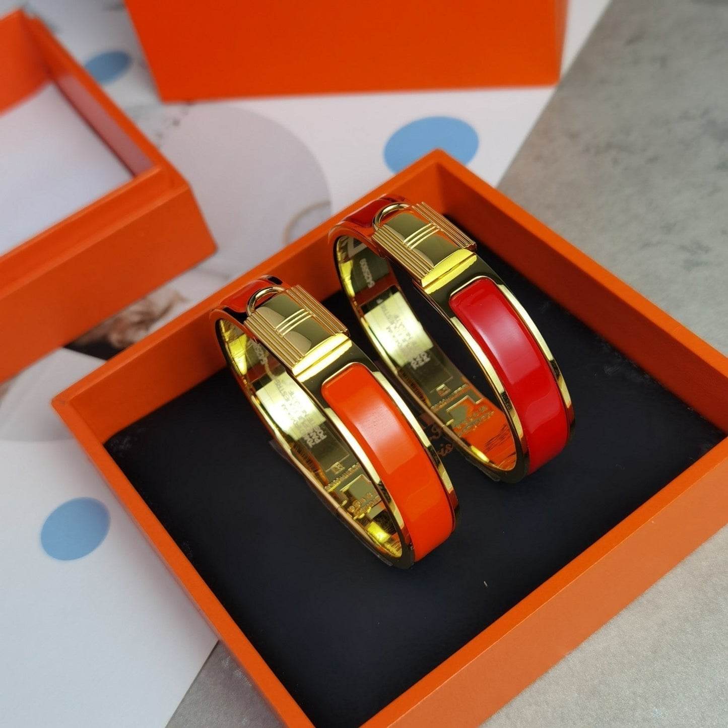 18K Clic Cadenas Red Hermes Bracelet