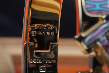 18K Clic Hermes H Lift Black Bracelet