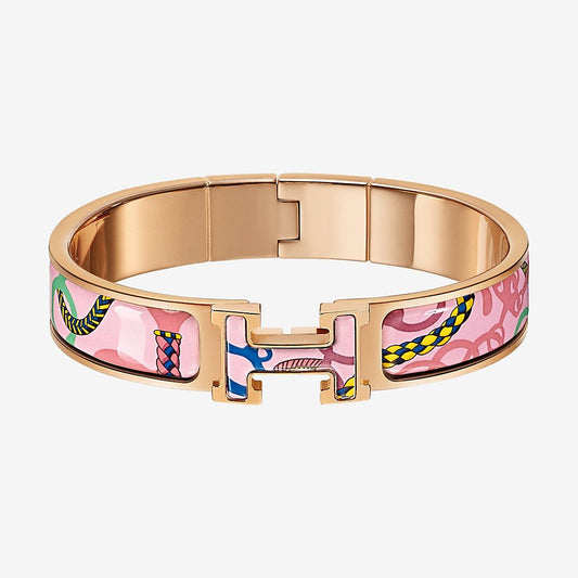 18K Clic Hermes Panoplie Equestre Pink Bracelet