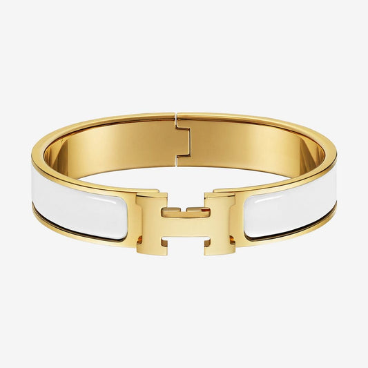 18K White Clic Hermes Bracelet