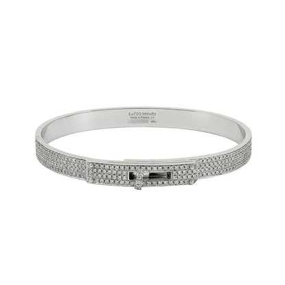 18K White Gold Kelly Diamonds Hermes Bracelet