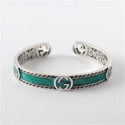 Double Gucci Interlocking Gucci Bangle Wide Bracelet