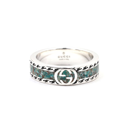 Double Gucci Interlocking Gucci Turquoise Ring