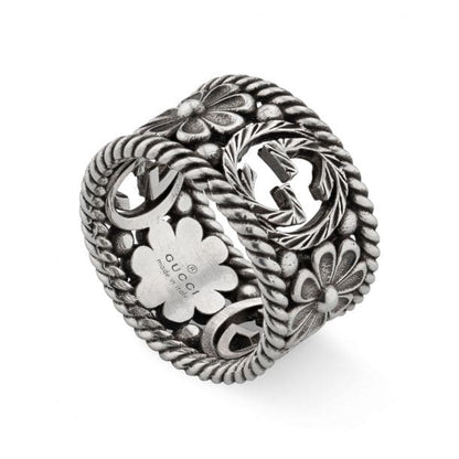 Double Gucci Interlocking Gucci Flowers Ring