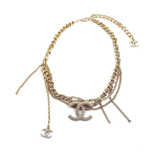 18K  Chanel Crystals Choker Necklace