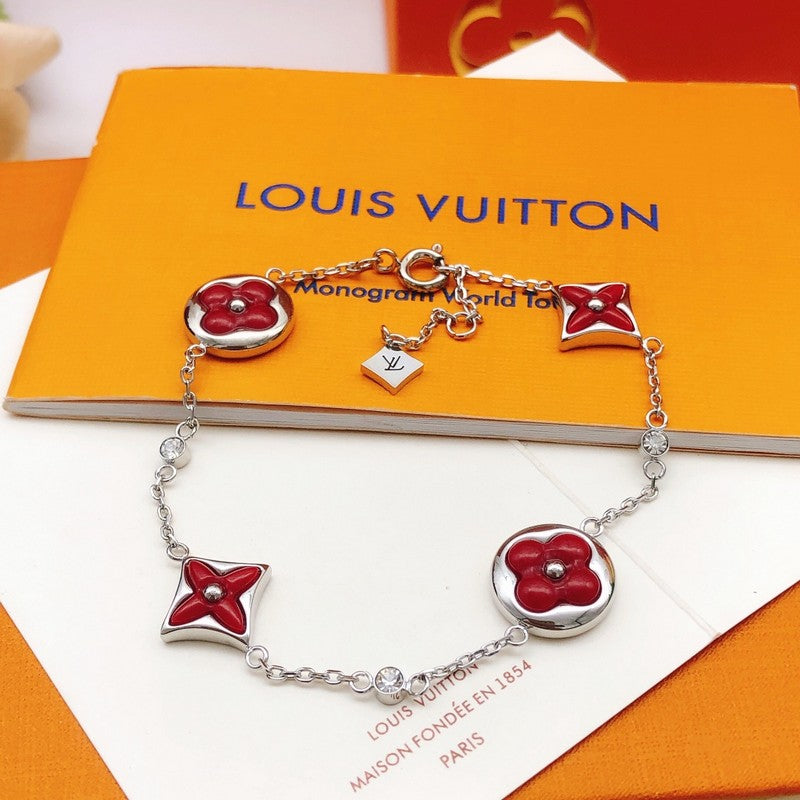 18K Louis Vuitton Blossom Red Flower Bracelet