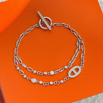18K Hermes Farandole Diamond Bracelet