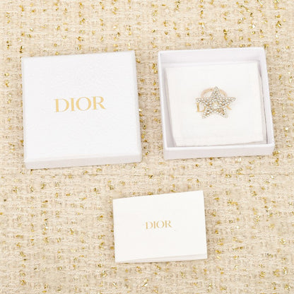 18K Dior Star Diamond Brooch