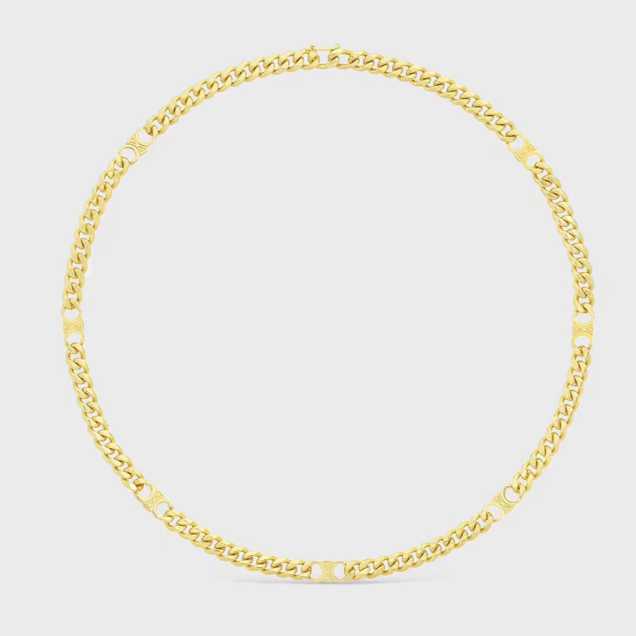 18K Celine Gourmette Chain Necklace