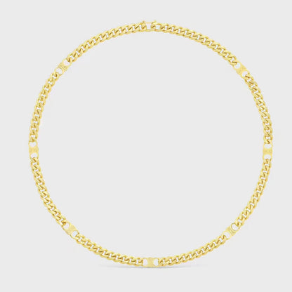18K Celine Gourmette Chain Necklace