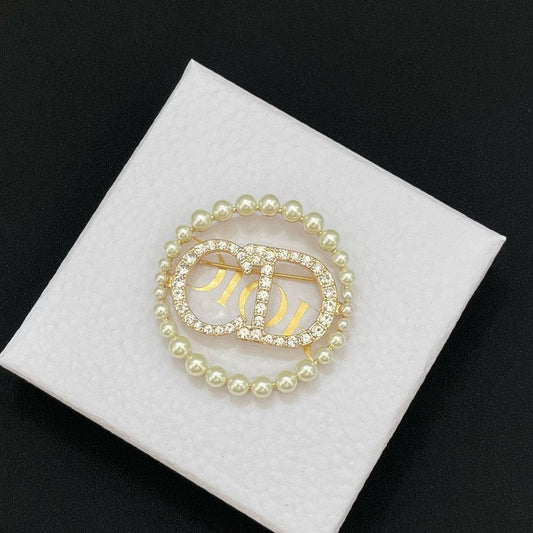 18K Dior Pearls Brooch