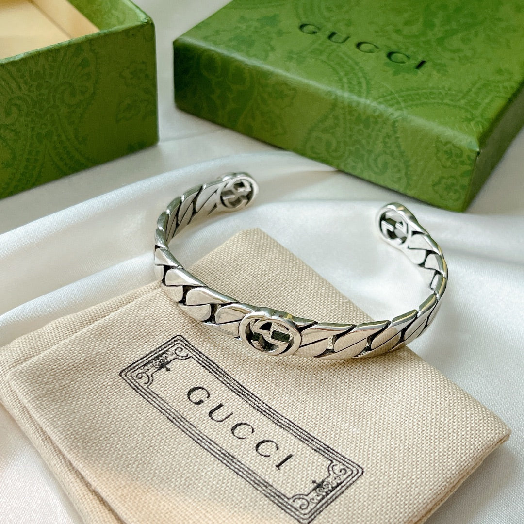 Double Gucci Interlocking Gucci Rigid Bracelet