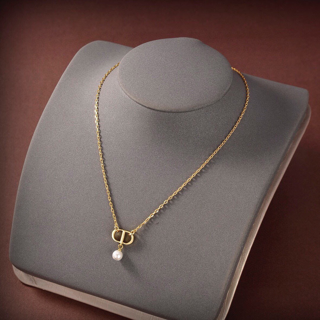 18K Petit Dior Pearl Necklace
