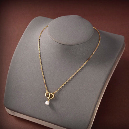 18K Petit Dior Pearl Necklace